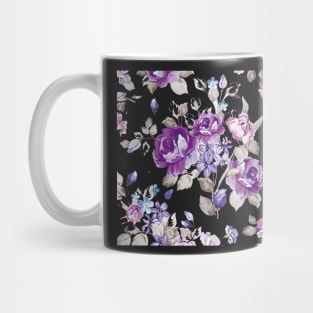 purple flowers pattern Mug